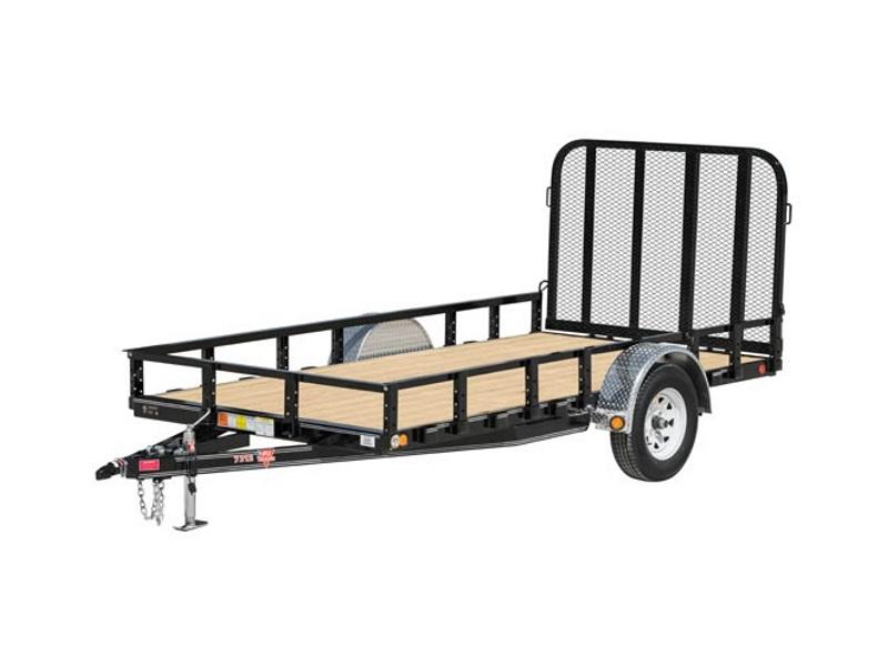A PJ Trailers 72" Single Axle Channel Utility (U2) model on a white background.