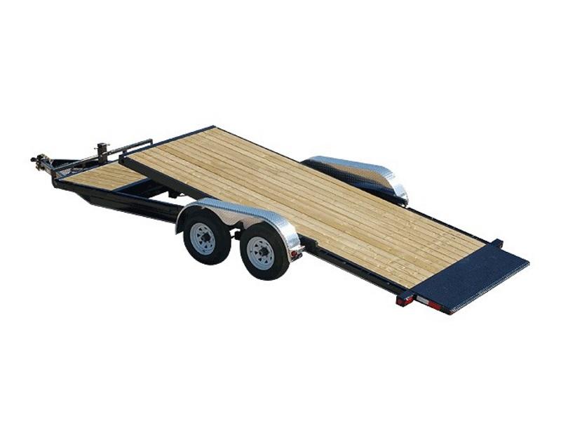 PJ tilt trailer against a blank background.